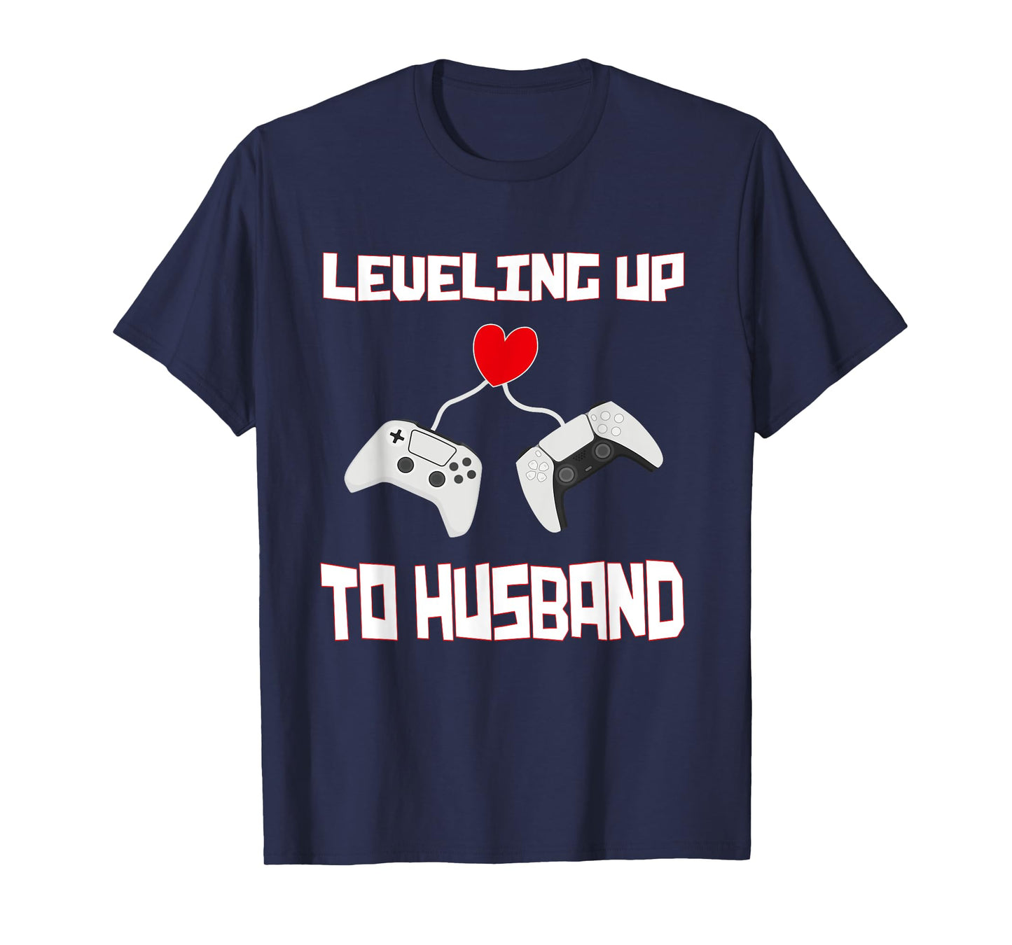 Mens Leveling Up to Husband Groom Gamer Husband Marriage T-Shirt