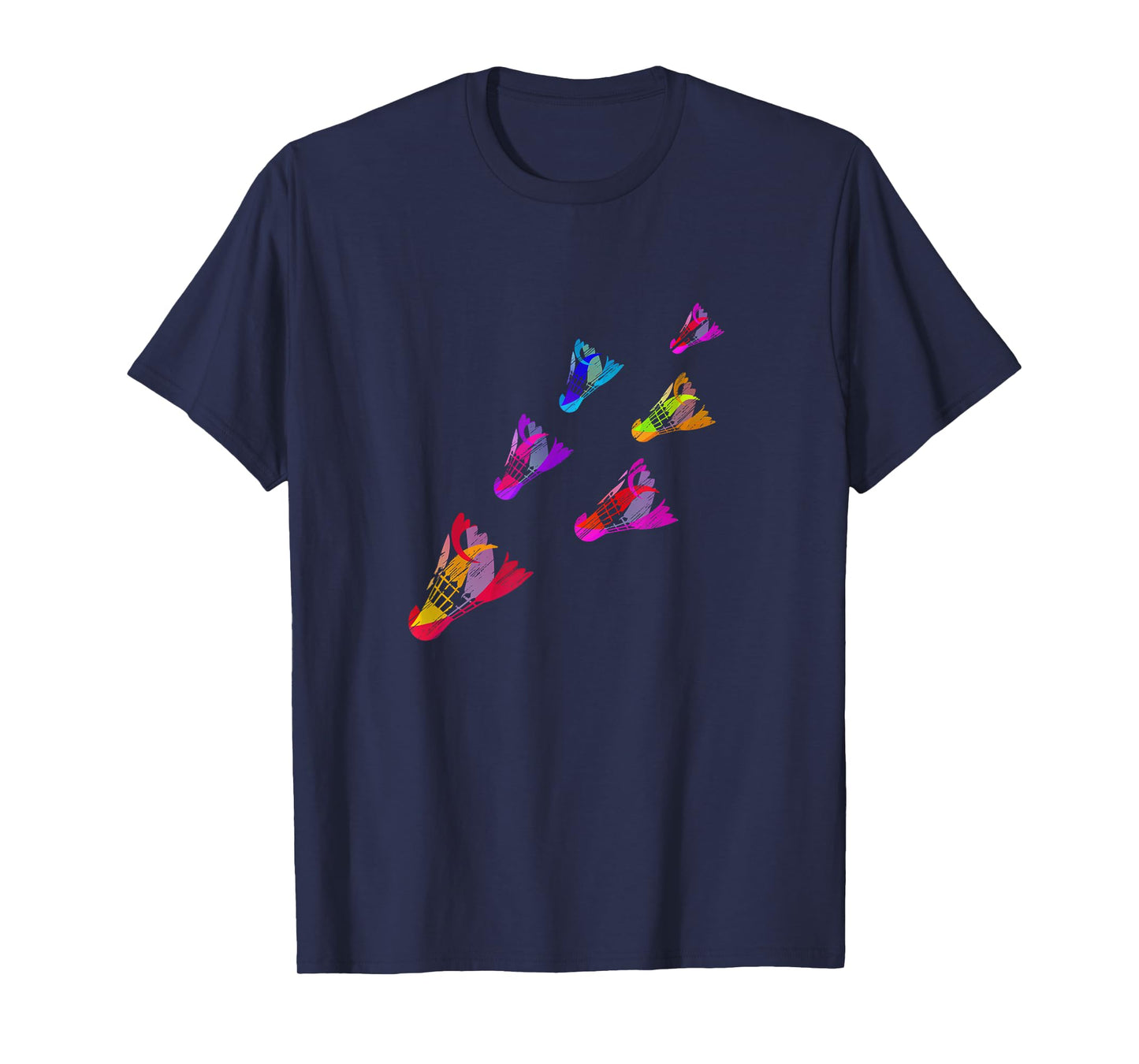 Colorful Badminton Shuttlecock Art Sports T-Shirt T-Shirt