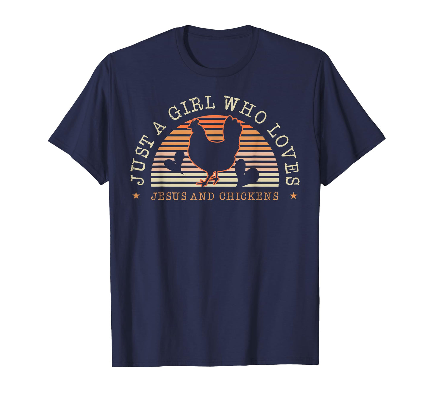 Just A Girl Who Loves Jesus And Chickens Herd Livestock Farm T-Shirt