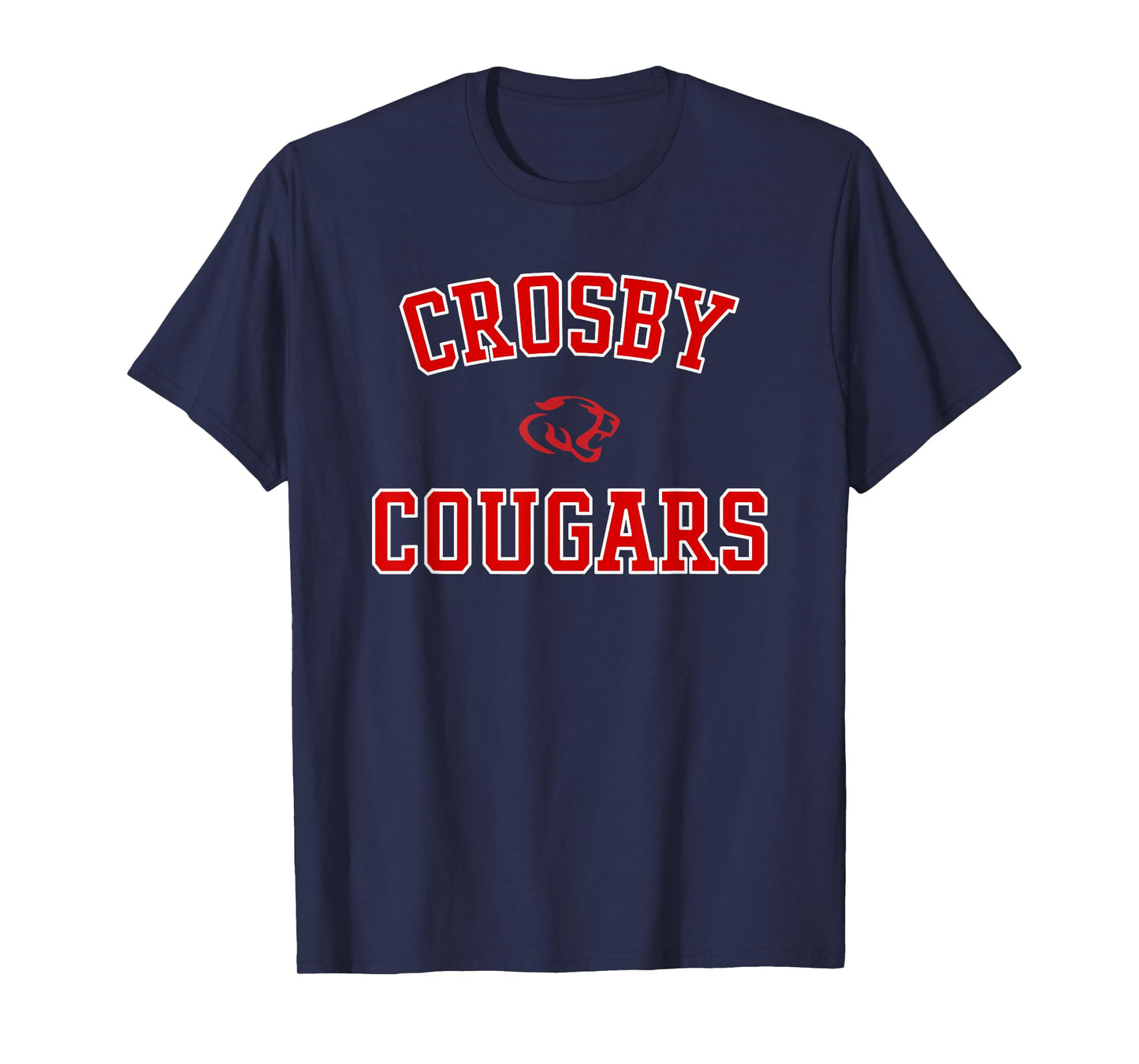 Crosby Cougars Logo Varsity HS T-Shirt
