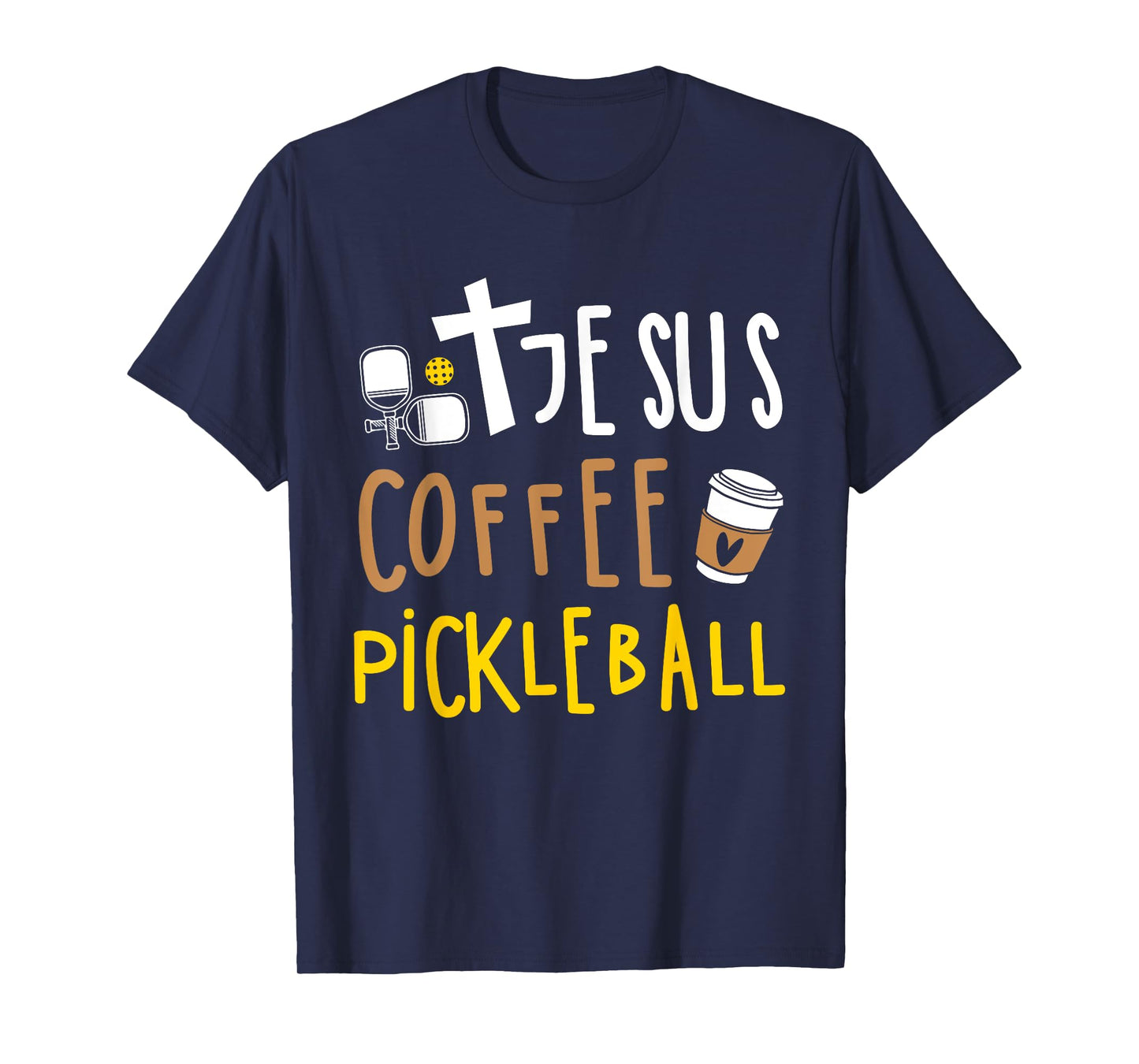 Jesus Coffee Pickleball For Men Women Christian Pickleball T-Shirt