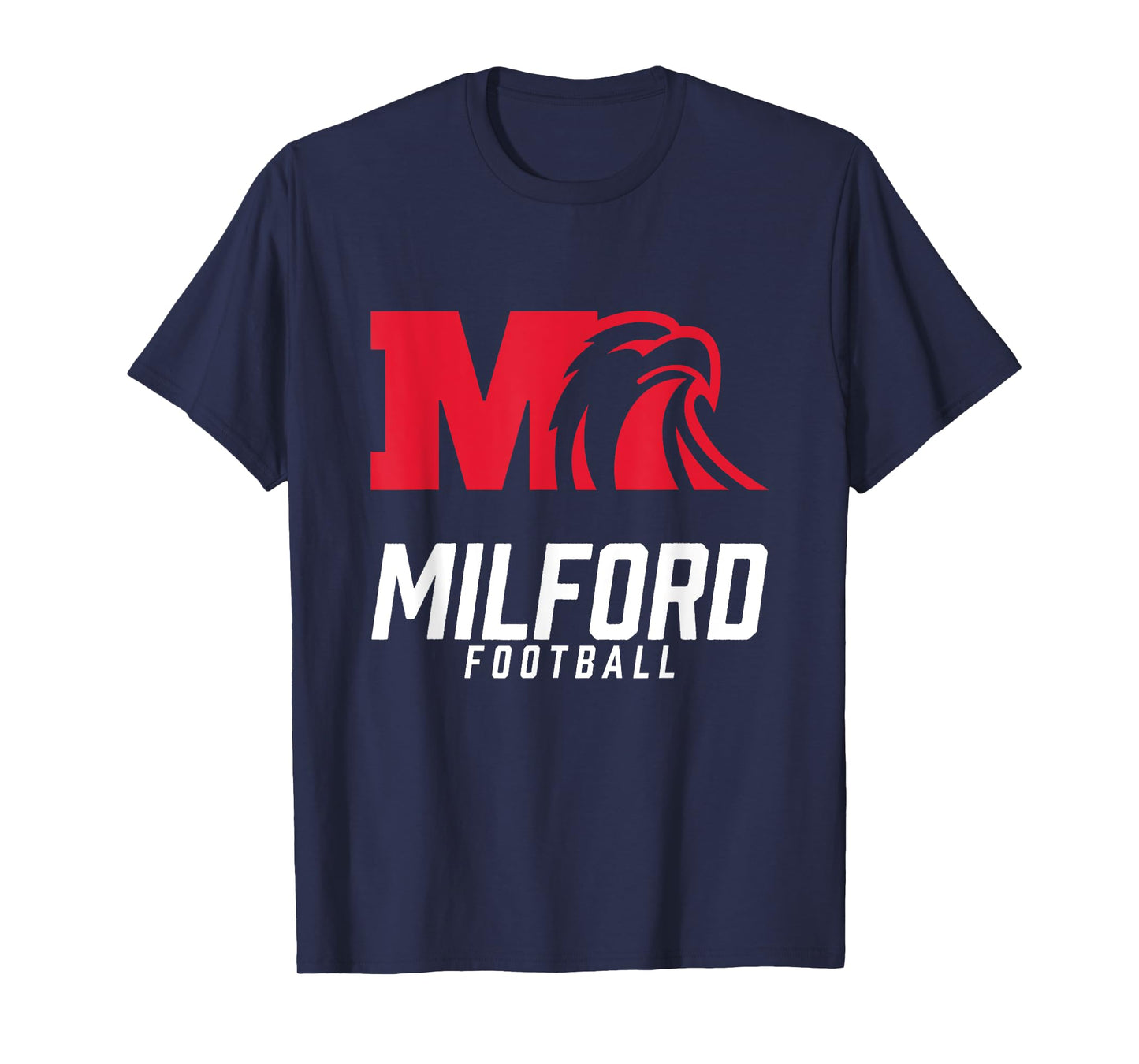 Milford Eagles Logo Football Team HS T-Shirt