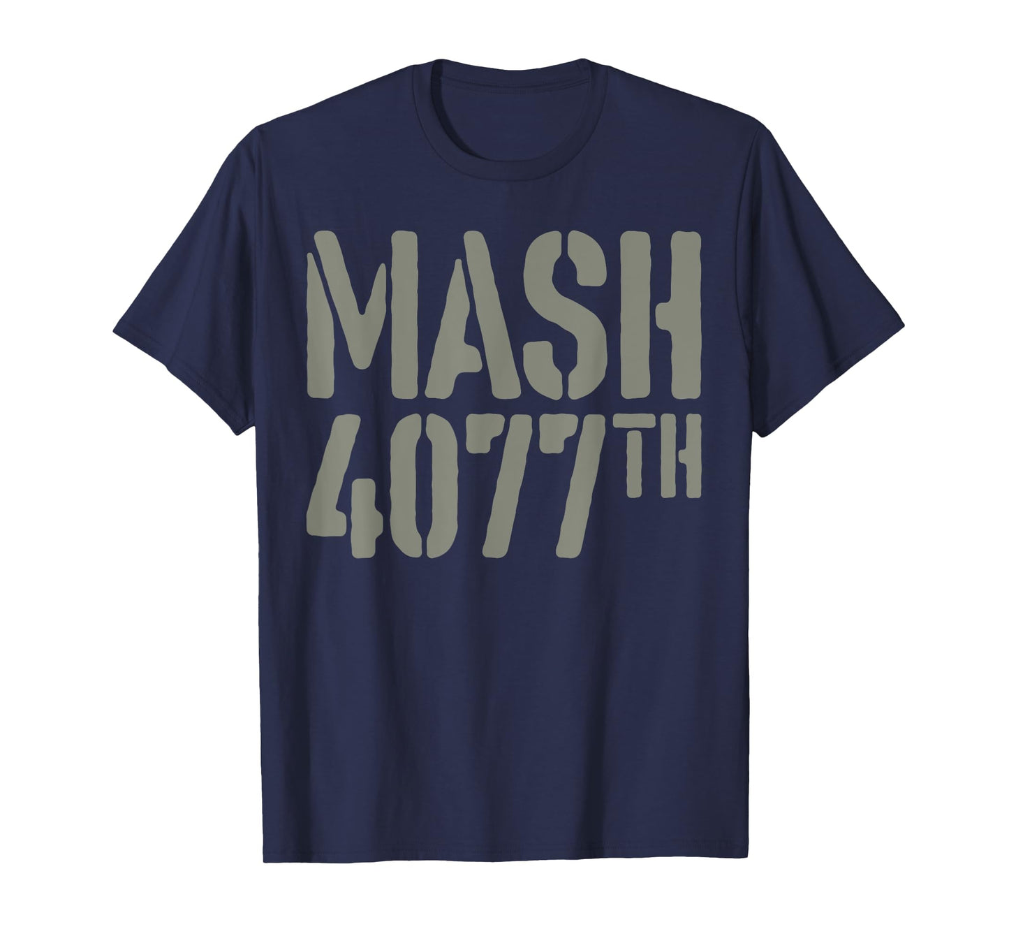Men Army Military Retro Fans Vintage Stencil Text MASH 4077 T-Shirt