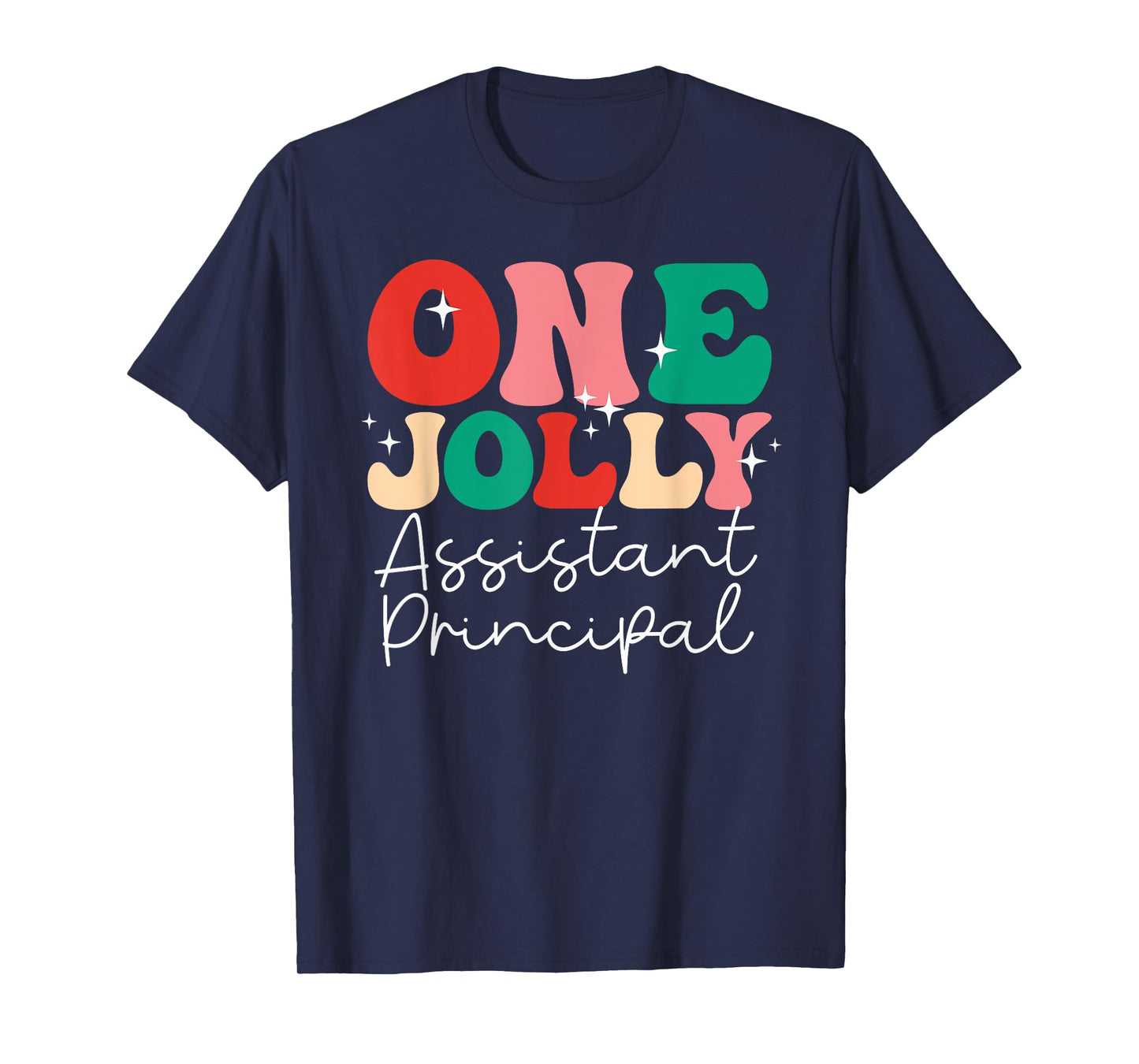 One Groovy School Family Group Holly Merry Shirts Unisex-Adults Women Kids Retro Christmas T-Shirt Black Small Crew Neck Short Sleeve