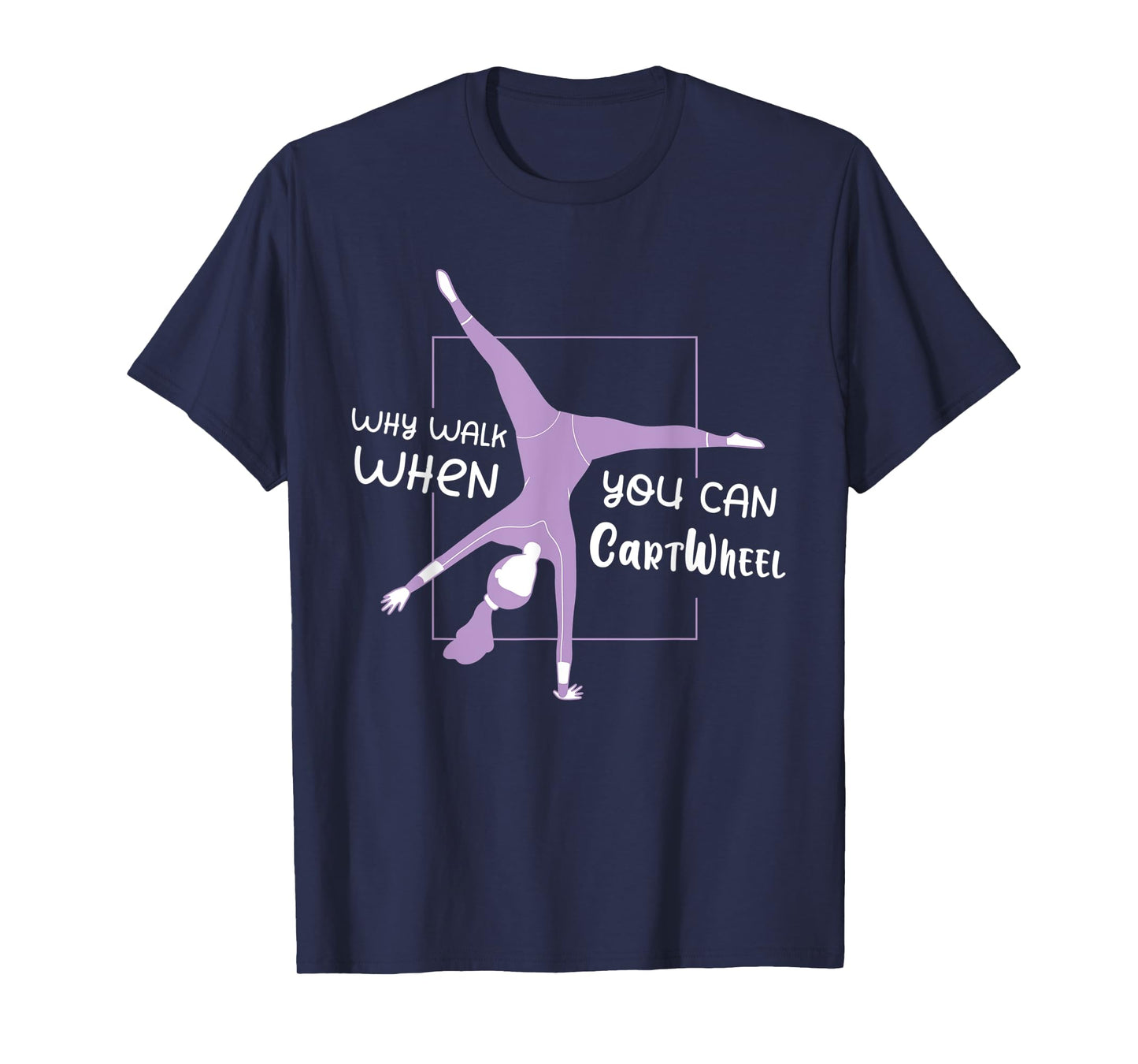 Gymnastics USA American Flag - Cartwheel Tumbling Funny Girl T-Shirt