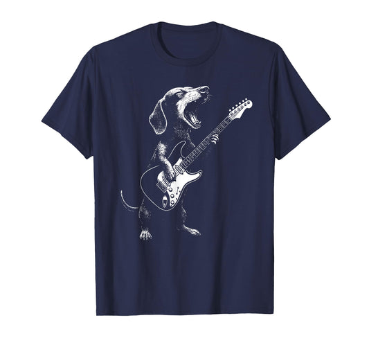 dachshund playing guitar T-Shirt