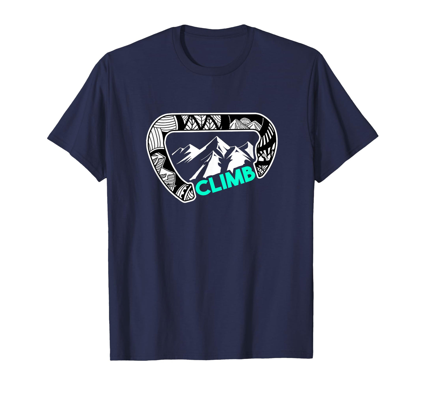 Carabiner Rock Climbing Gifts Print Climbing Bouldering T-Shirt