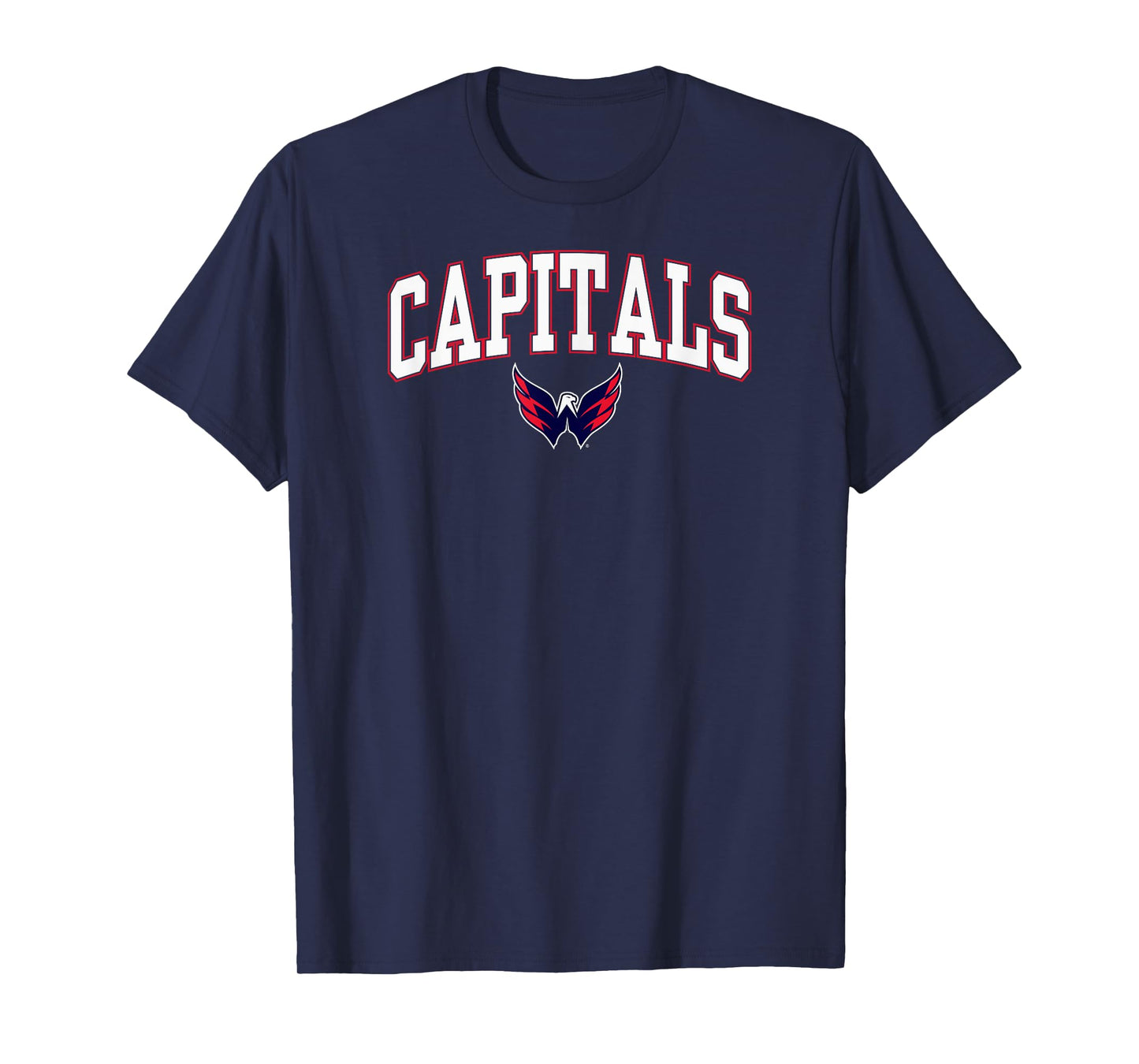 Washington Capitals Arch Over T-Shirt - Black, Small, Unisex-Adults, Short Sleeve, T-Shirt, NHL, Team Logo