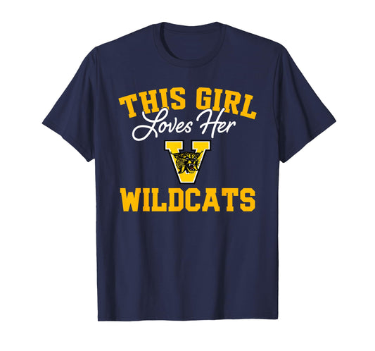 Valdosta Wildcats Logo This Girl Loves Her HS T-Shirt