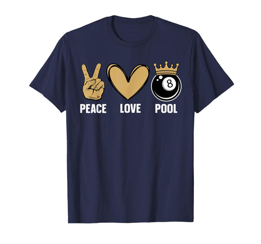 Cool Pool Design For Men Women Billiards 8 Ball Pool Player T-Shirt