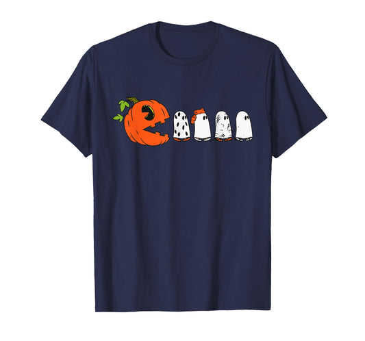 Halloween Pumpkin Funny Ghosts Boys Kids Women Men T-Shirt