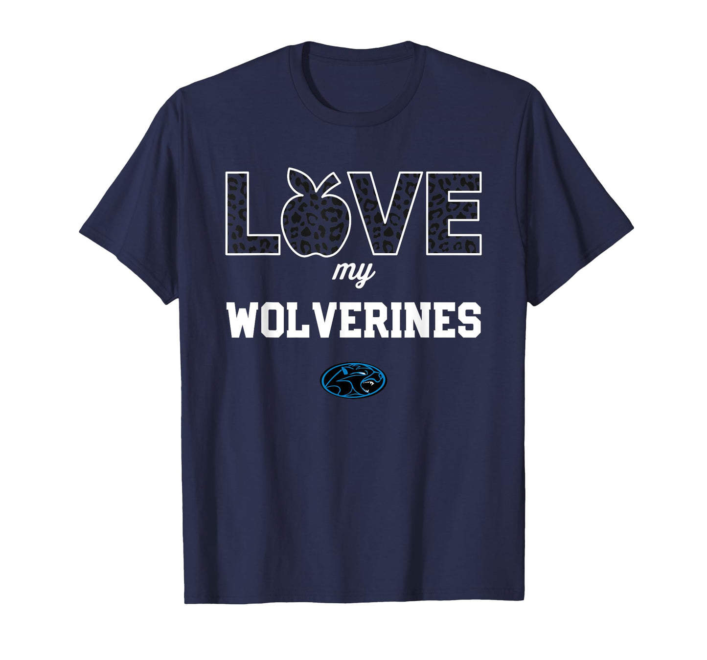 Woodland Hills Wolverines Logo Love My Team HS T-Shirt