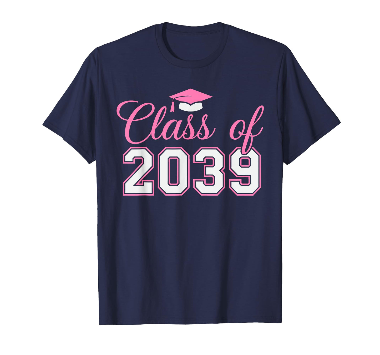 Preschool Class of 2039 Grow With Me Graduation 2039 pink T-Shirt