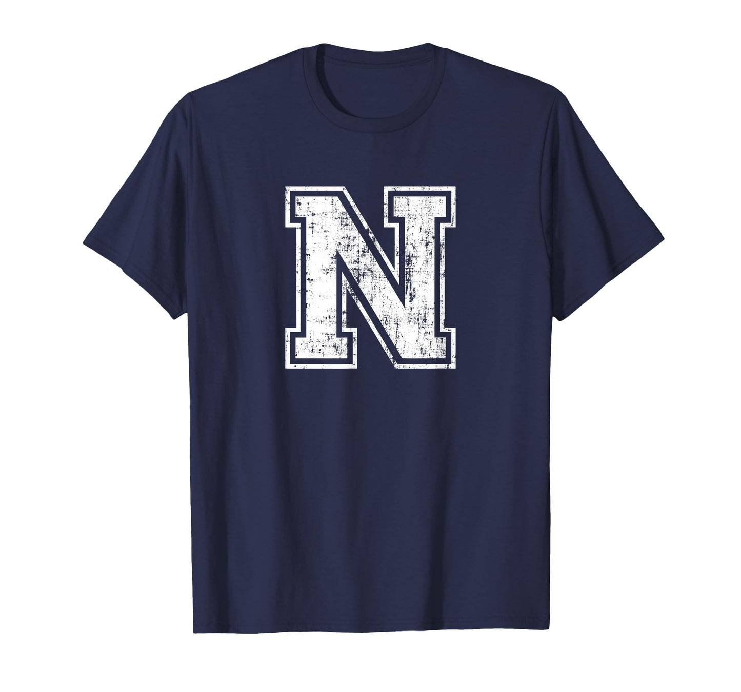 Letter N Uppercase Alphabet Initial School College Varsity T-Shirt
