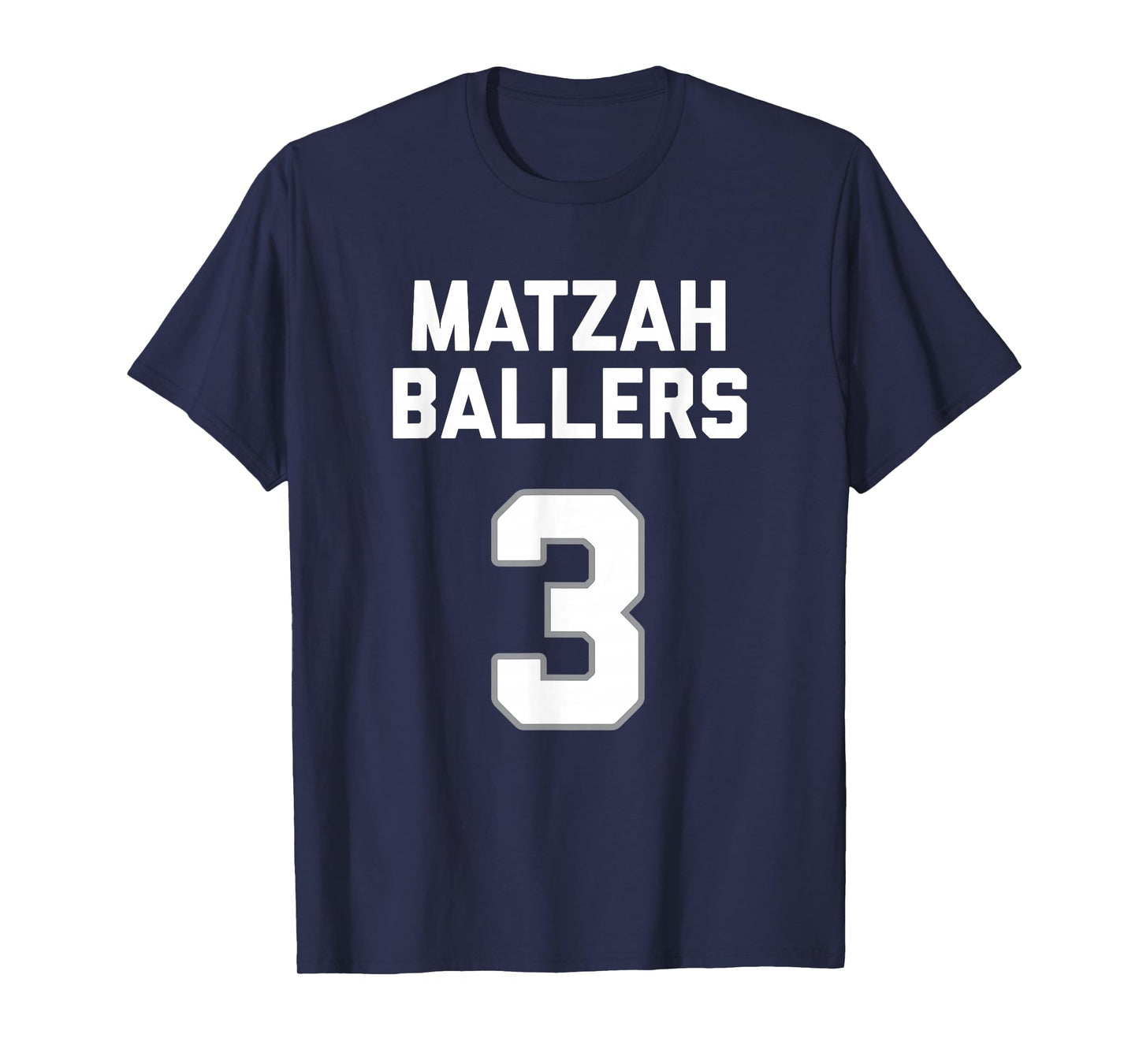 Matzah Baller 3 Funny Jewish Matzo Ball Pun Basketball Team T-Shirt