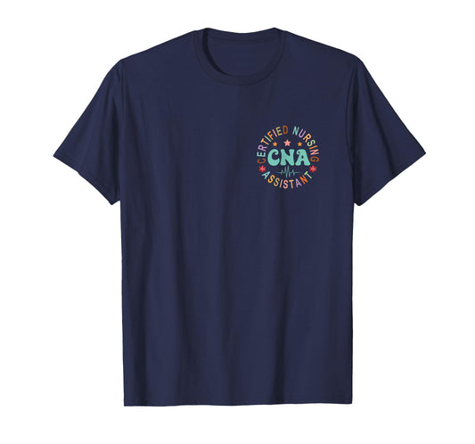 Certified Nurse Assistant Appreciation CNA Apparel Unisex-Adults Black Small Straight Short Sleeve T-Shirt Nursing T-Shirt
