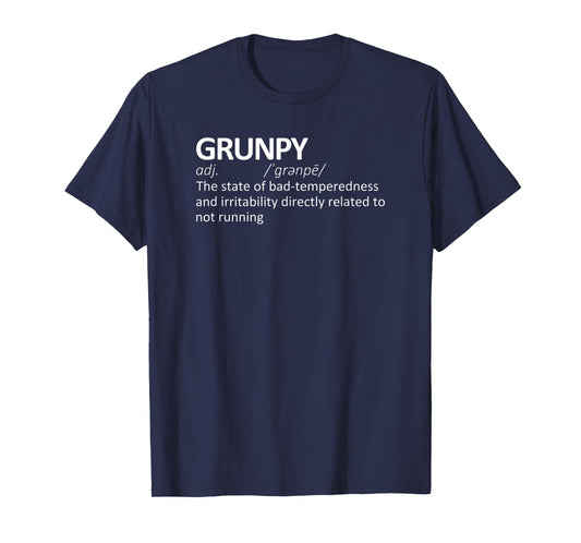 Grunpy Funny Running Definition | Grumpy Marathon Runner T-Shirt