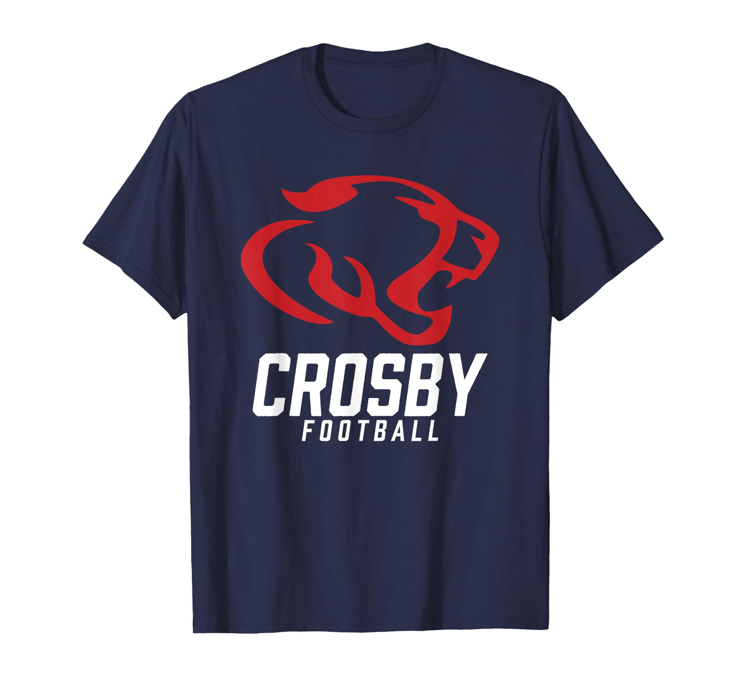 Crosby Cougars Logo Football Team HS T-Shirt