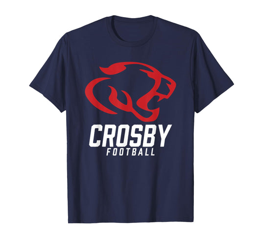 Crosby Cougars Logo Football Team HS T-Shirt