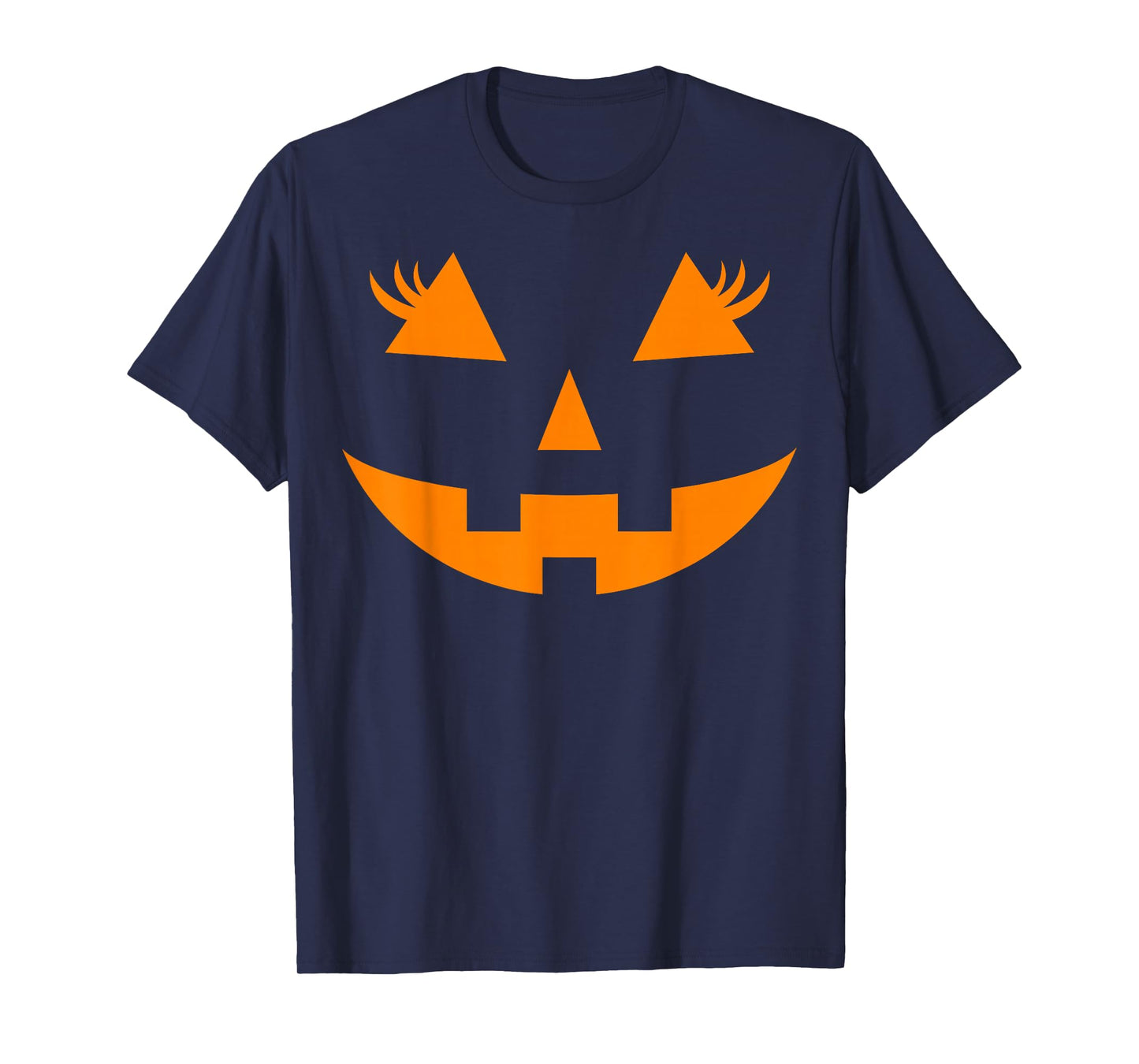 Jack O Lantern Face Pumpkin Halloween Costume Women Funny T-Shirt