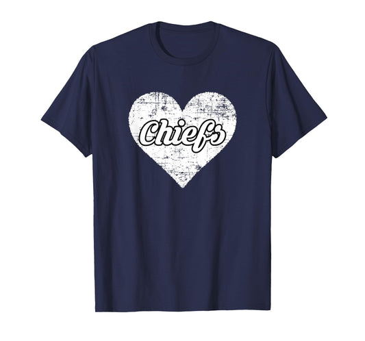 Chiefs Over Distressed Heart Huron T-Shirt