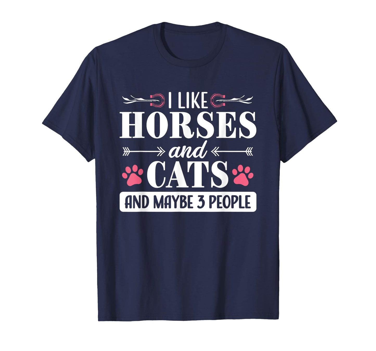 Horse and Cat Lover Rider Equestrian Introvert Cat Mom T-Shirt for Men Women