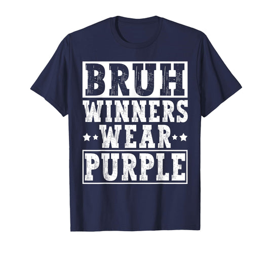 Winners Wear Purple Color Team Sports Day Game Camp Team T-Shirt
