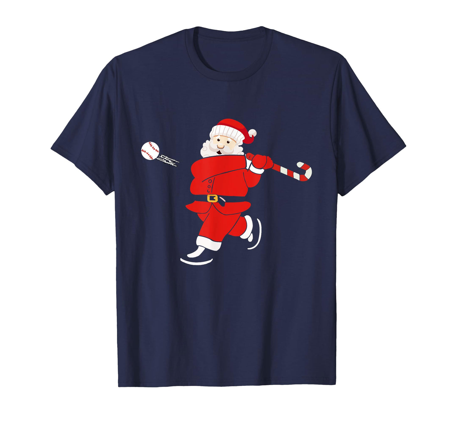 Santa Sports Design For Men Boys Christmas Baseball Player T-Shirt