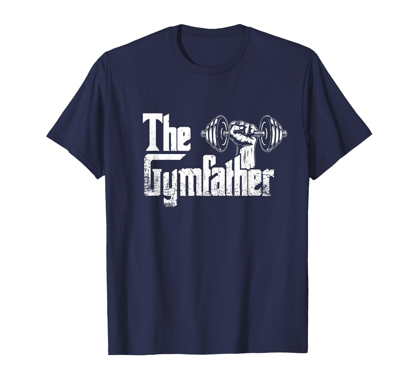 Mens The Gym Father Lifting Weights Funny Dad Training Lift T-Shirt