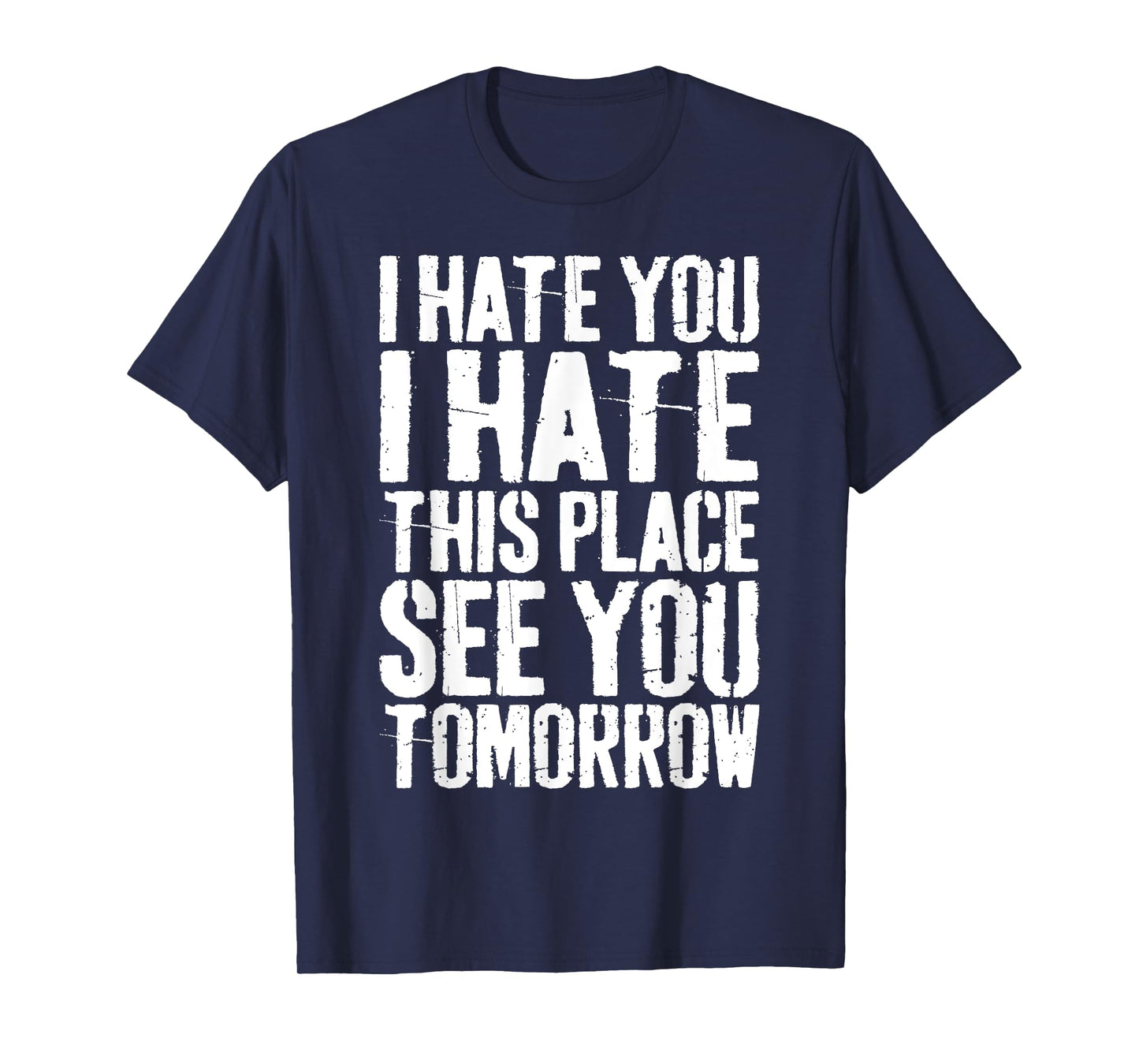 I Hate You I Hate This Place See You Tomorrow T-Shirt T-Shirt