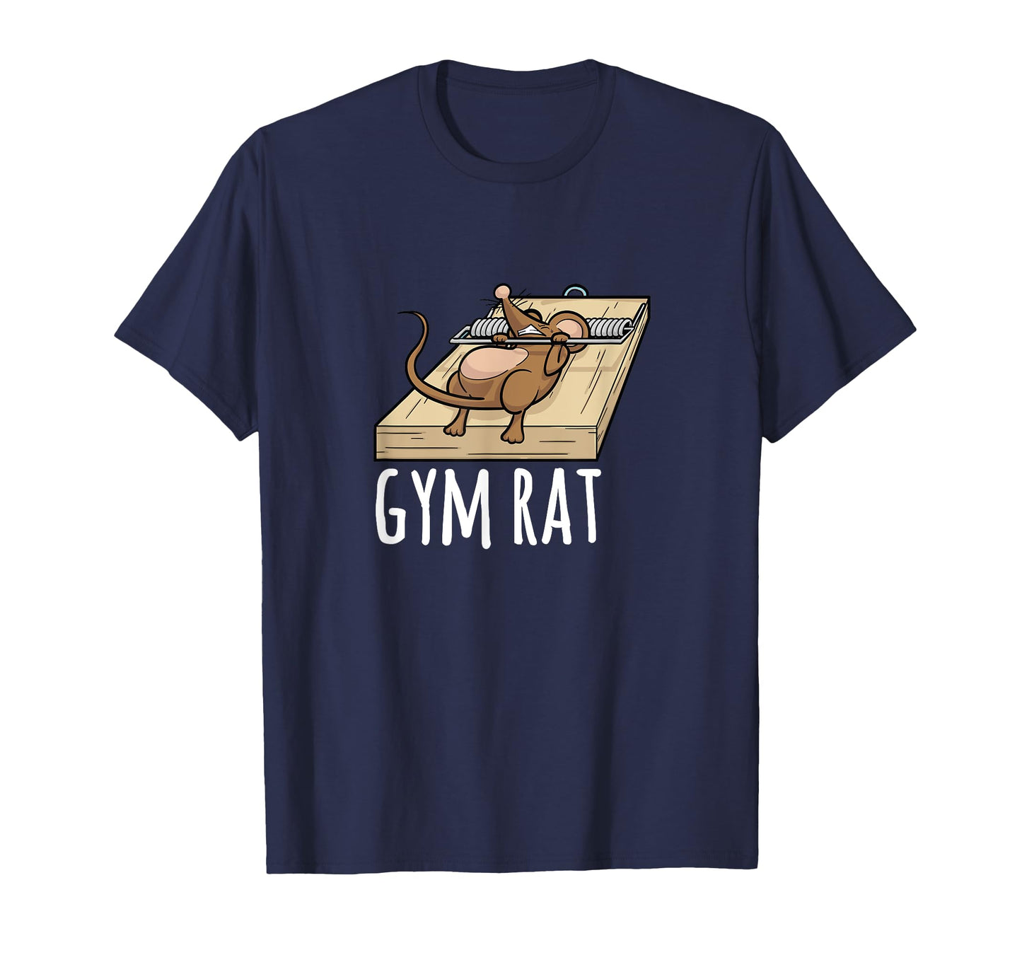 Gym Rat Mouse Trap Bench Press Funny T-Shirt