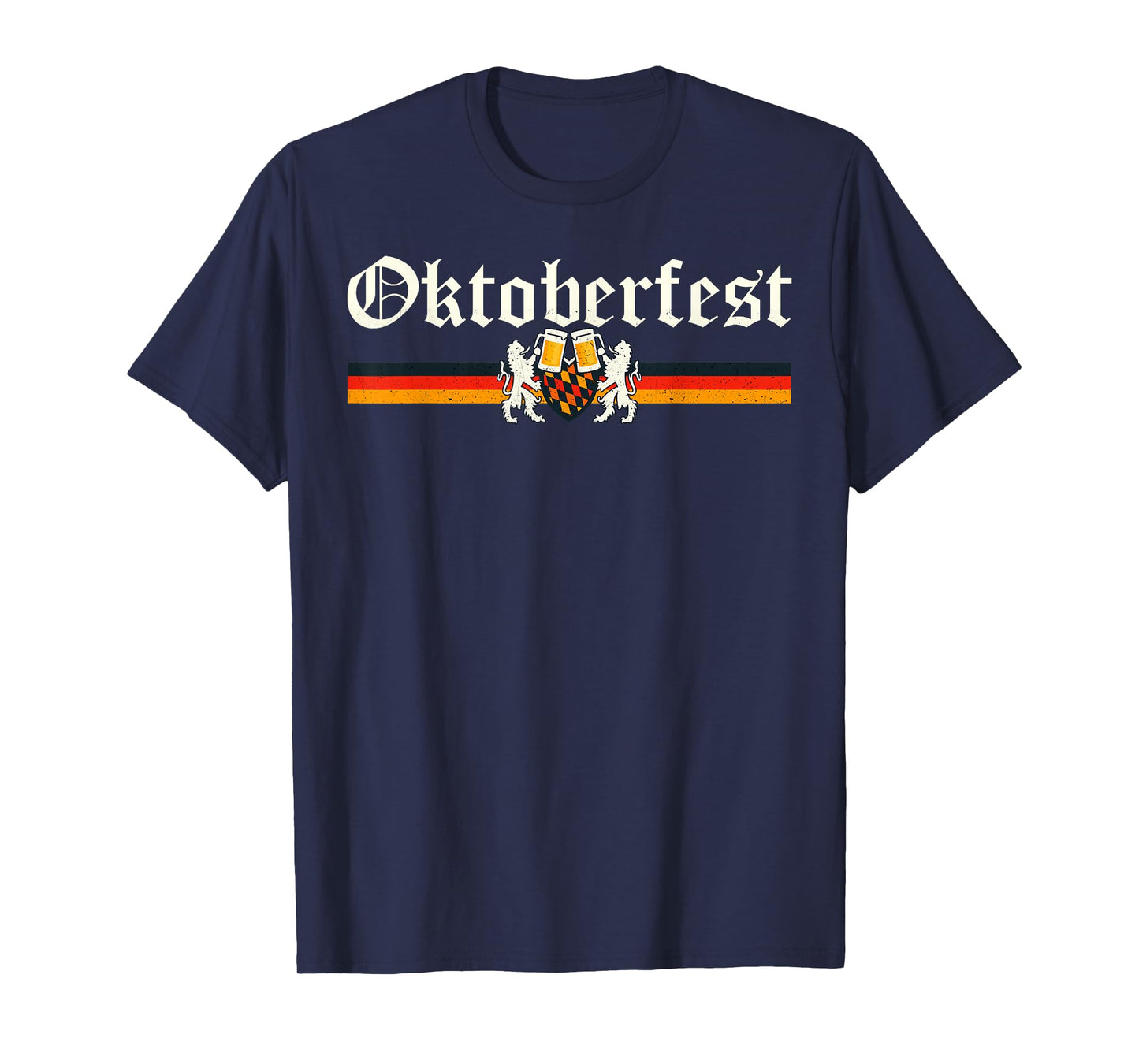 Vintage Octoberfest German Drinking Festival Lion Men Women T-Shirt
