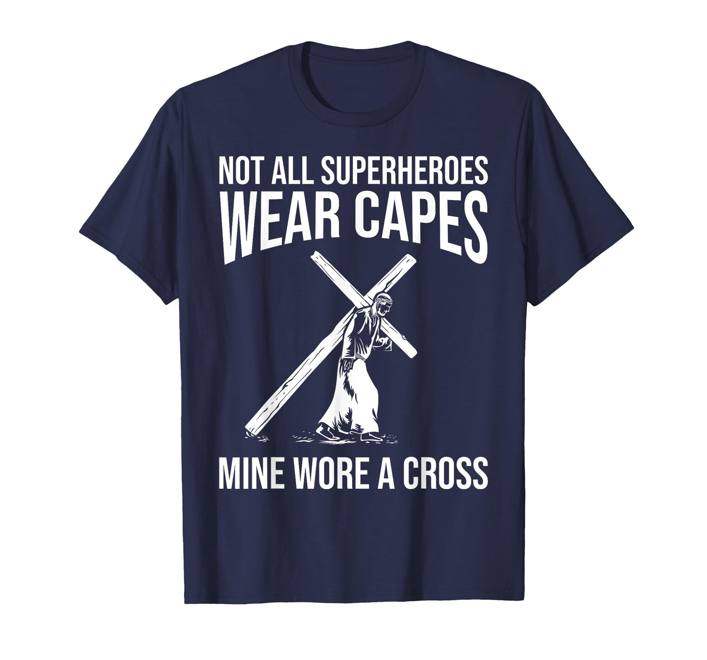 Funny Jesus Superhero Design Men Women Jesus Christ Cross T-Shirt
