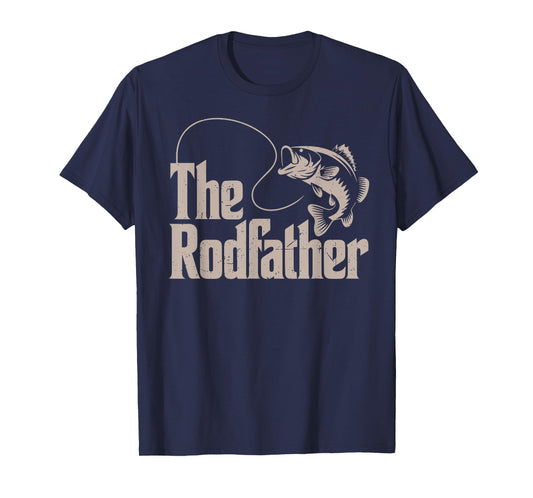 The Rodfather Fishing Dad Gift Men Bass Fish from Son Funny T-Shirt