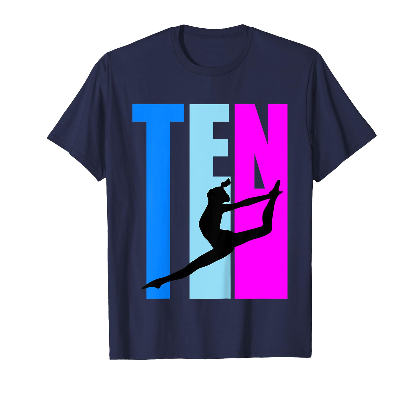 Kids 10th Birthday Gymnastics Girls Gymnast Dance Dancer Dancing T-Shirt