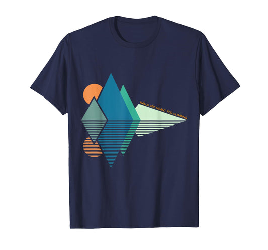 Rock Climbing vintage tee - Walls are meant for climbing T-Shirt