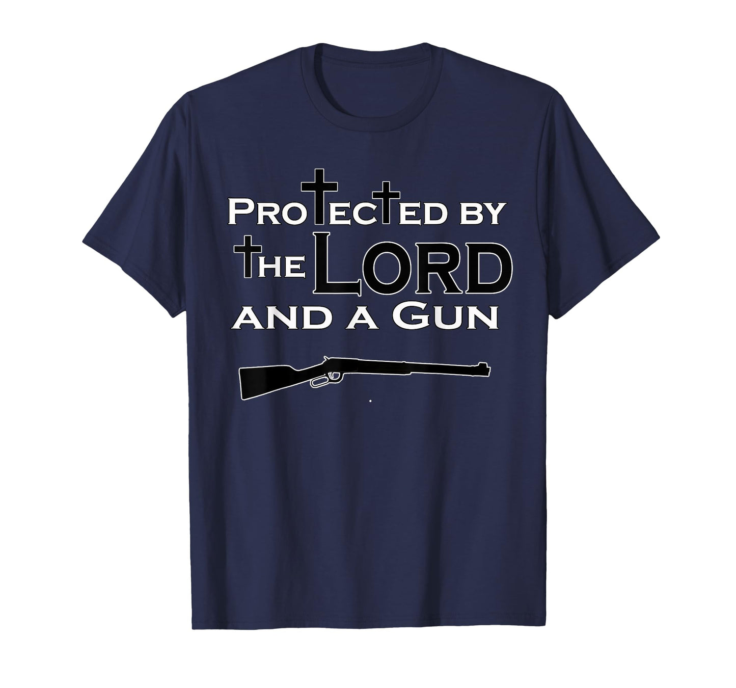 Gun Rights Protected By The Lord & A Gun Christian Jesus T-Shirt