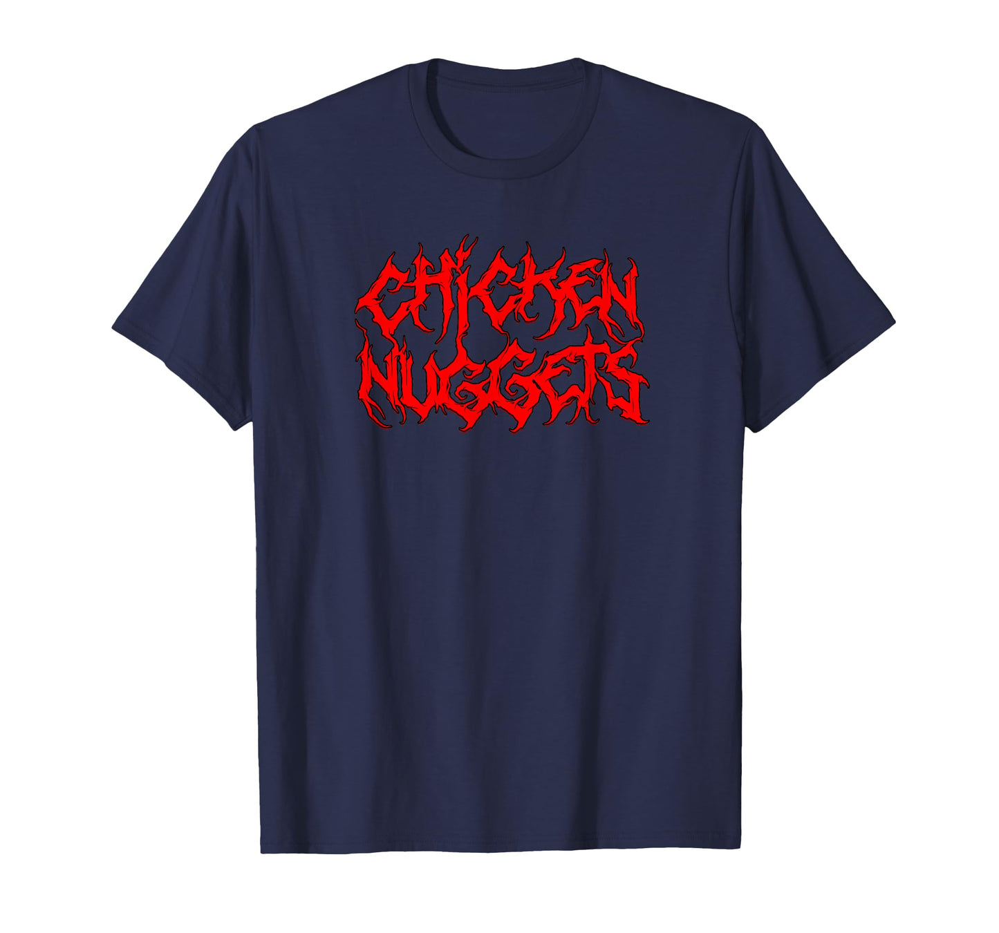 CHICKEN NUGGETS Heavy Metal Band Parody Fast Food Vintage T-Shirt