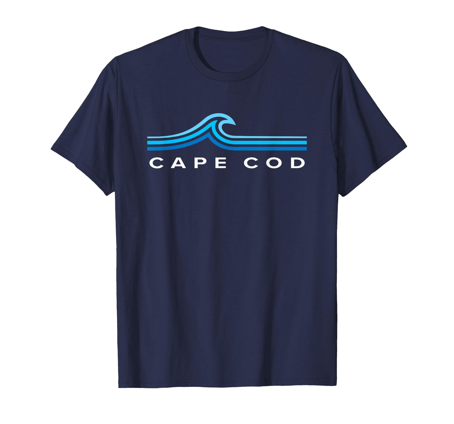 Cape Cod Massachusetts Souvenir Waves Vintage Mens Womens T-Shirt