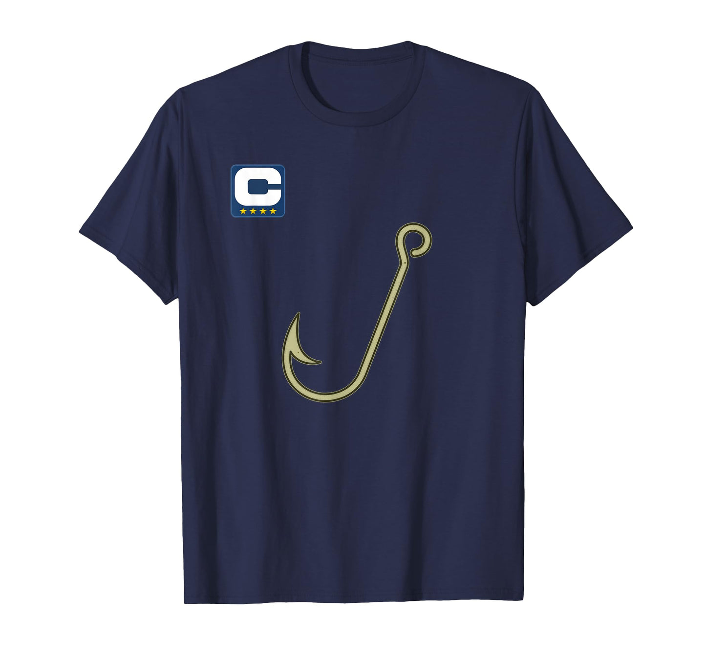 Funny Hook 4-Star Captain - for Fishing and Football Fans T-Shirt