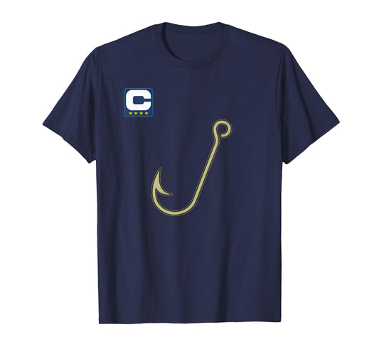 Funny Hook 4-Star Captain - for Fishing and Football Fans T-Shirt