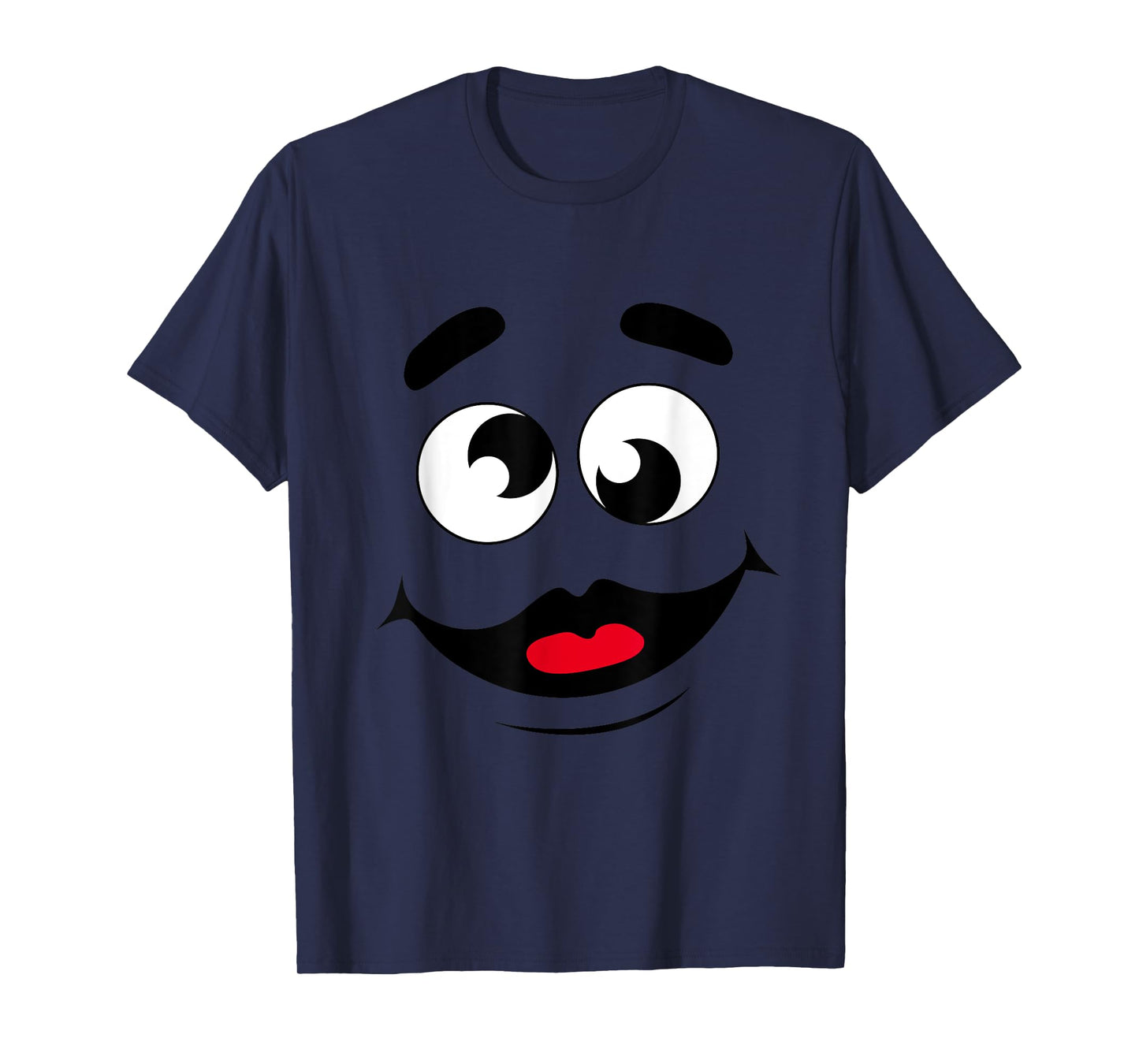 Funny Apparels And Grimace Face Store Funny Grimace Face For Halloween Costume T-Shirt - Adult, Unisex, Short Sleeve, T-Shirt, Purple, X-Small