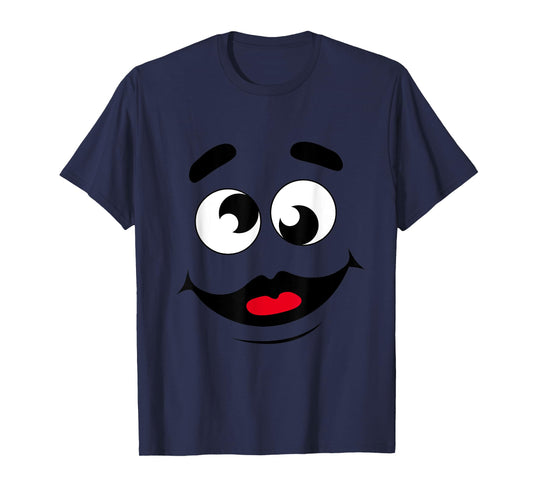 Funny Apparels And Grimace Face Store Funny Grimace Face For Halloween Costume T-Shirt - Adult, Unisex, Short Sleeve, T-Shirt, Purple, X-Small