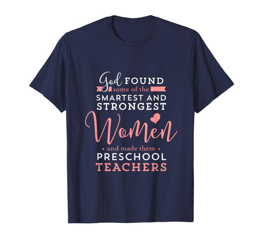 Preschool Teacher Strong Smart God Christian Jesus T-Shirt for Men Women Girls Kids