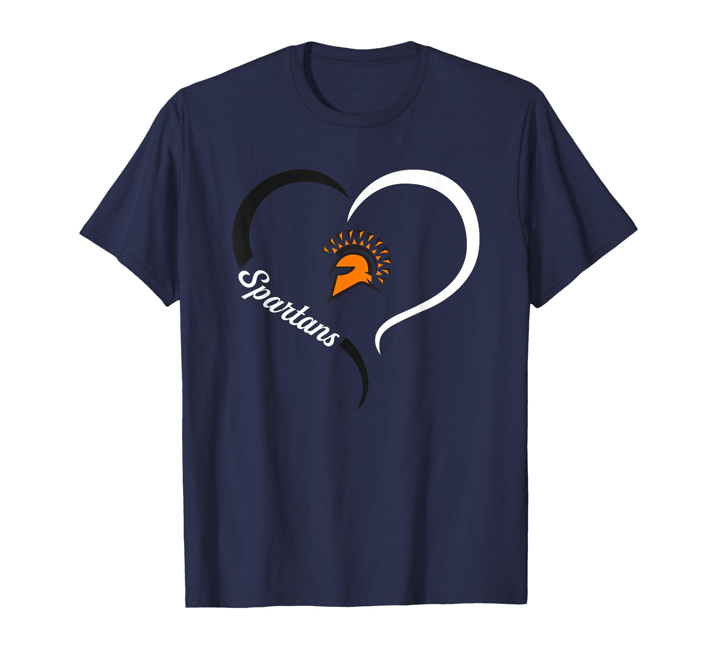 Waynesville Spartans Logo Half Heart Slogan HS T-Shirt
