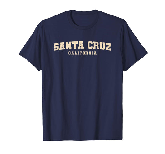 Retro Vintage Surfing & Skateboard Graphic Design Santa Cruz T-Shirt