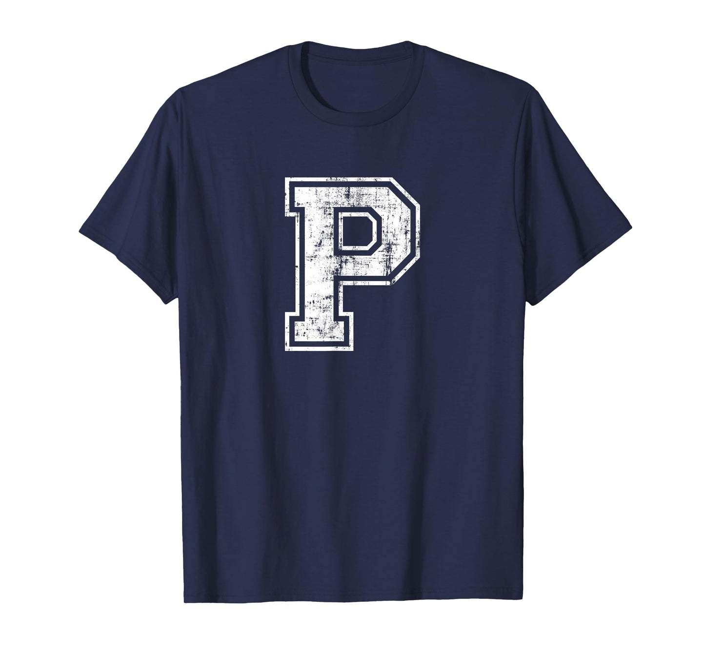 Letter P Uppercase Alphabet Initial School College Varsity T-Shirt