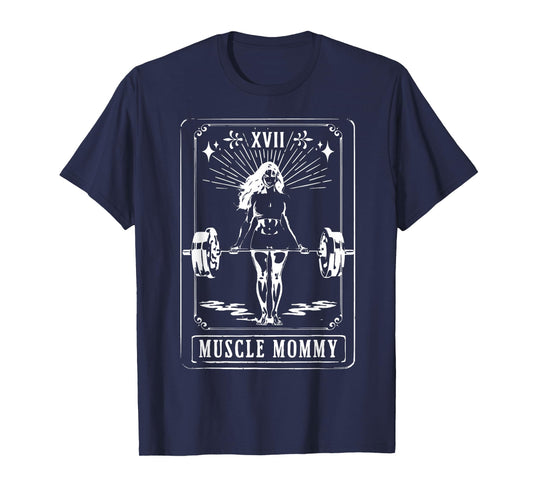 Fitness Workout Tarot Card Muscle Mommy Gym Women Girl T-Shirt