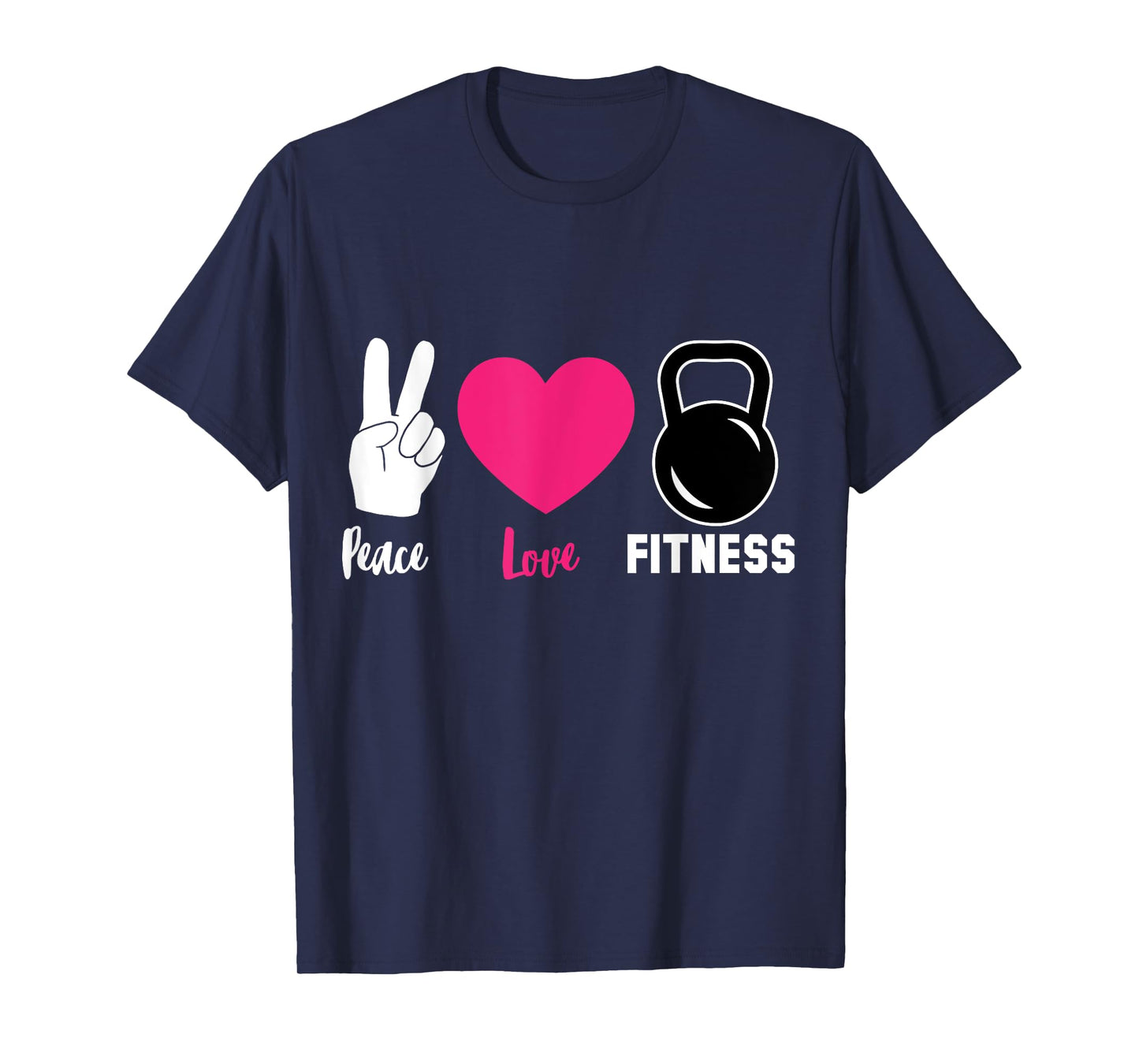 Peace Love Kettlebell Workout Cool Fitness Lover Gift T-Shirt