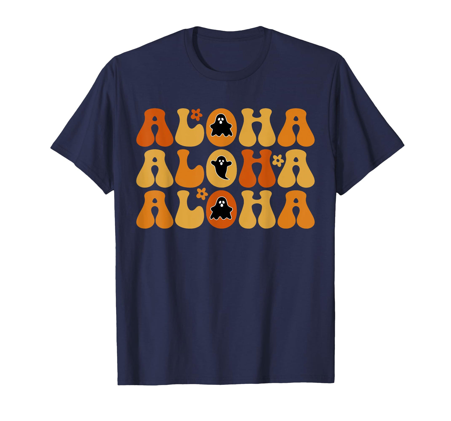 Cute Aloha Boo Ghost Halloween Tropical Spooky Hawai Trip T-Shirt
